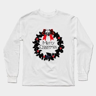 Merry Creepmas Gothic Wreath Long Sleeve T-Shirt